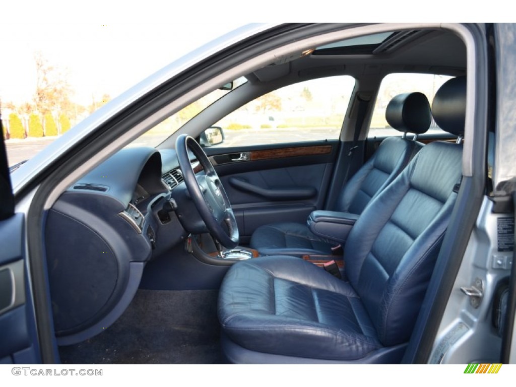 Royal Blue Interior 2000 Audi A6 2.7T quattro Sedan Photo #73903176
