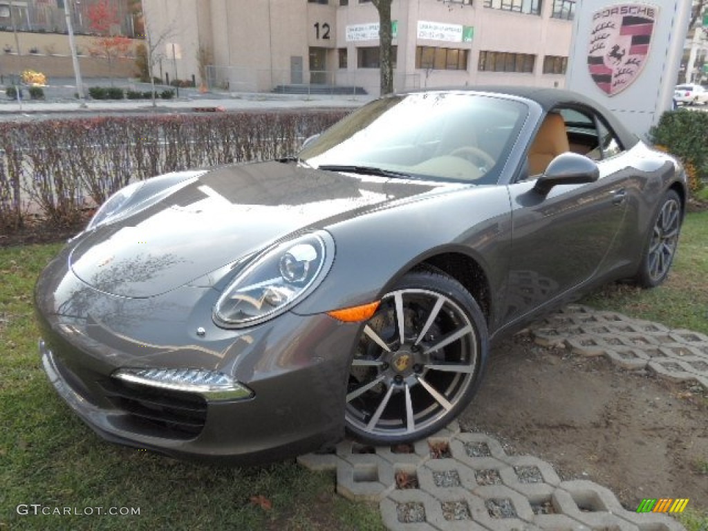 Agate Grey Metallic 2013 Porsche 911 Carrera Cabriolet Exterior Photo #73904060