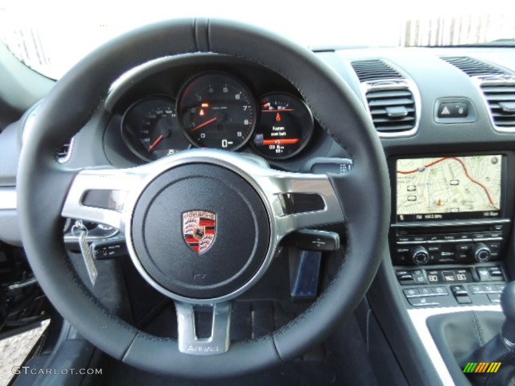 2013 Porsche Boxster Standard Boxster Model Black Steering Wheel Photo #73905614