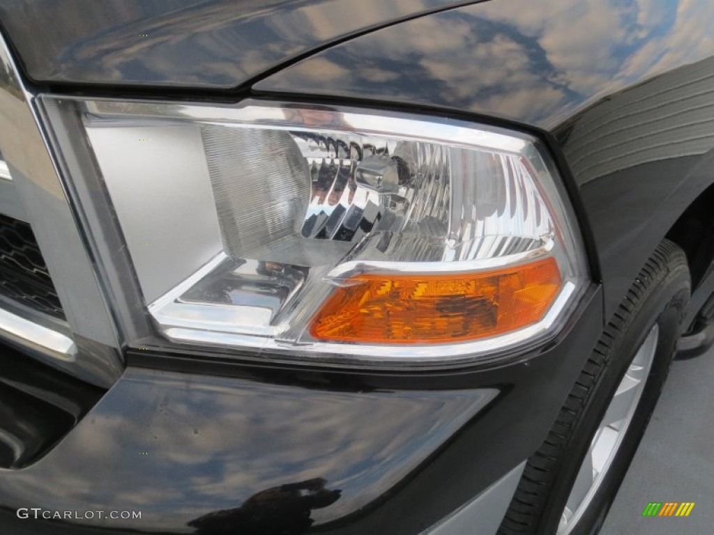 2010 Ram 1500 SLT Quad Cab - Brilliant Black Crystal Pearl / Dark Slate/Medium Graystone photo #8