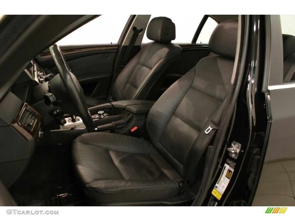 2010 5 Series 528i xDrive Sedan - Jet Black / Black Dakota Leather photo #7
