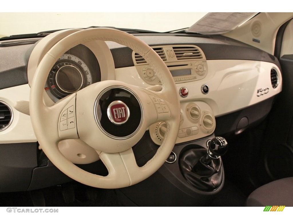 2012 Fiat 500 Pop Tessuto Grigio/Avorio (Grey/Ivory) Dashboard Photo #73908203
