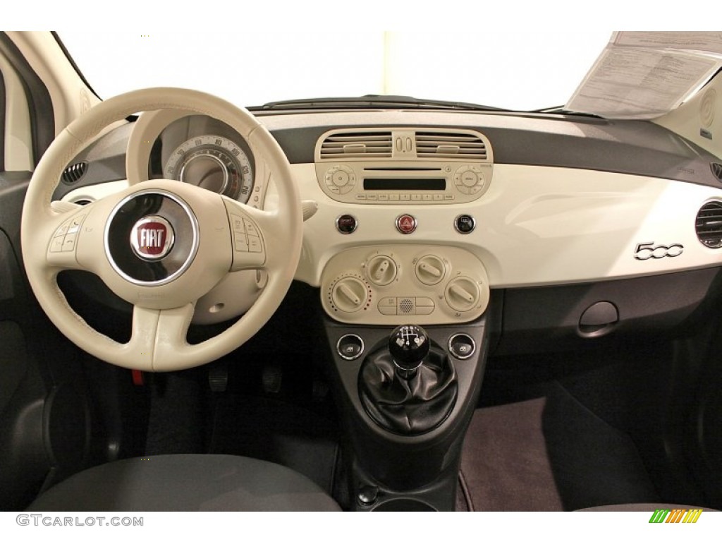 2012 Fiat 500 Pop Tessuto Grigio/Avorio (Grey/Ivory) Dashboard Photo #73908275