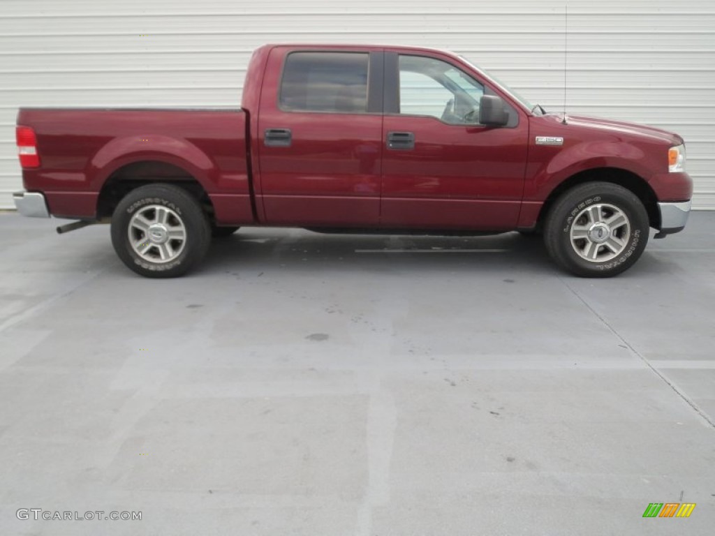 2005 F150 XLT SuperCrew - Dark Toreador Red Metallic / Medium Flint Grey photo #2