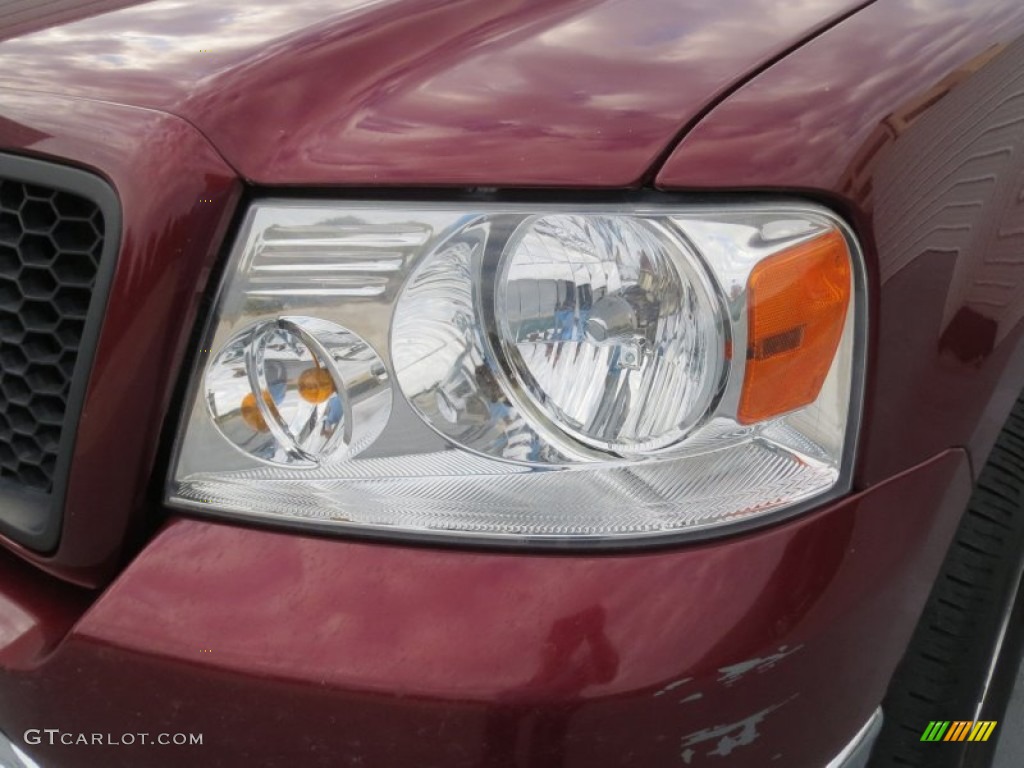 2005 F150 XLT SuperCrew - Dark Toreador Red Metallic / Medium Flint Grey photo #8