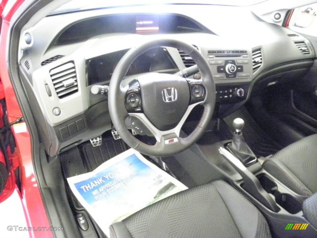 2012 Civic Si Sedan - Rallye Red / Black photo #11