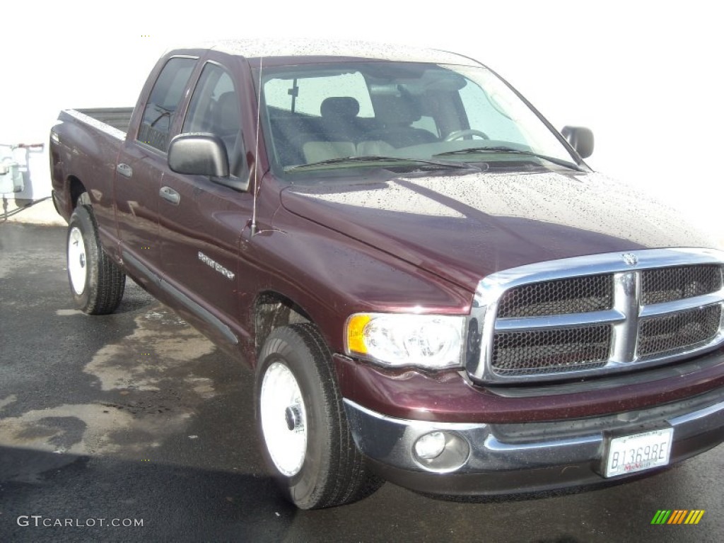 2004 Ram 1500 SLT Quad Cab - Deep Molten Red Pearl / Taupe photo #4