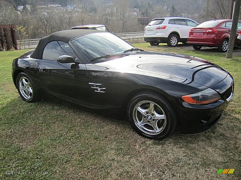 2003 Z4 2.5i Roadster - Jet Black / Black photo #8