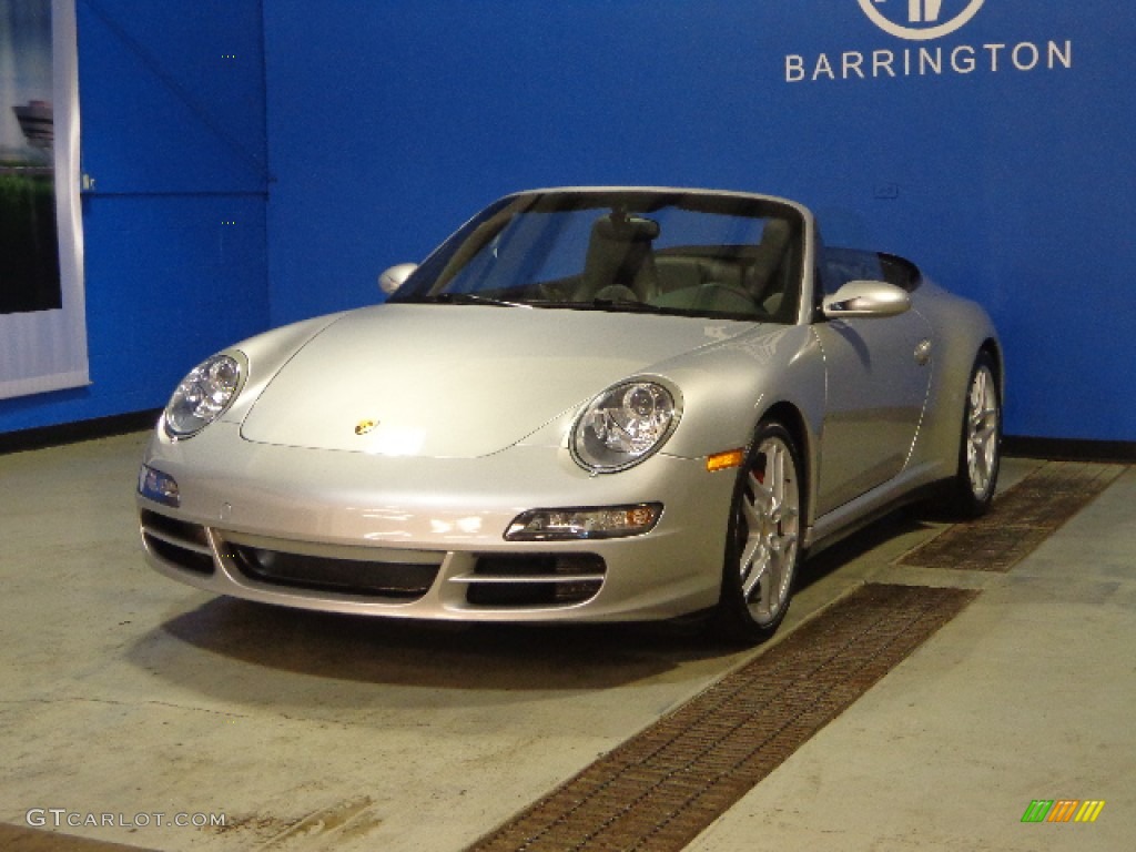 2008 911 Carrera 4S Cabriolet - Arctic Silver Metallic / Black Full Leather photo #3