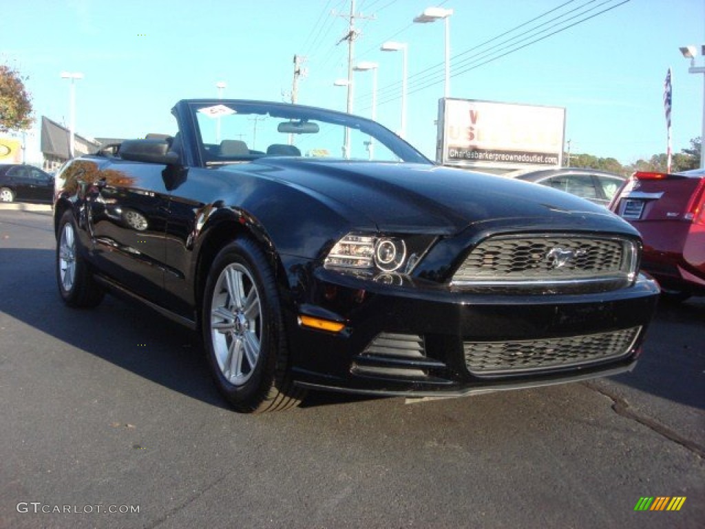 2013 Mustang V6 Convertible - Black / Charcoal Black photo #1