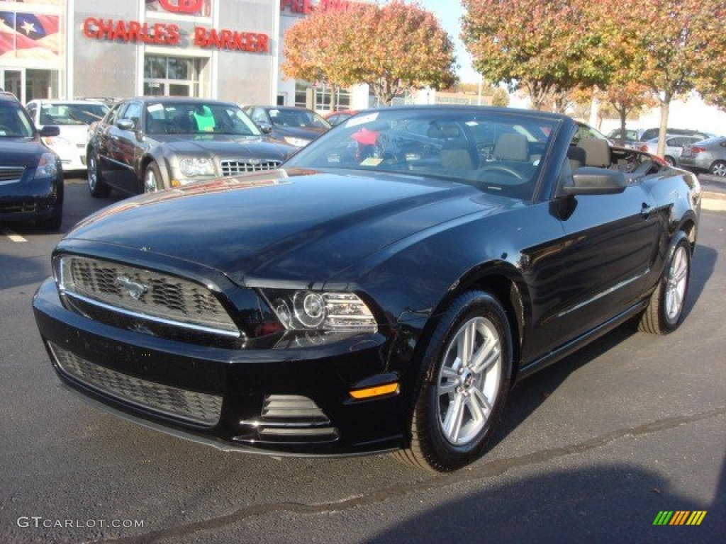 2013 Mustang V6 Convertible - Black / Charcoal Black photo #7