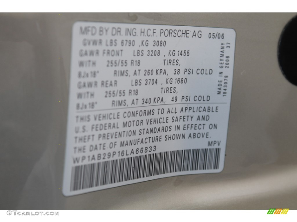 2006 Cayenne S - Prosecco Metallic / Havanna/Sand Beige photo #31