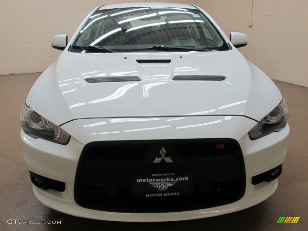 2010 Lancer Sportback RALLIART AWD - Wicked White Metallic / Black photo #2