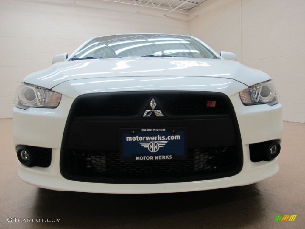 2010 Lancer Sportback RALLIART AWD - Wicked White Metallic / Black photo #3