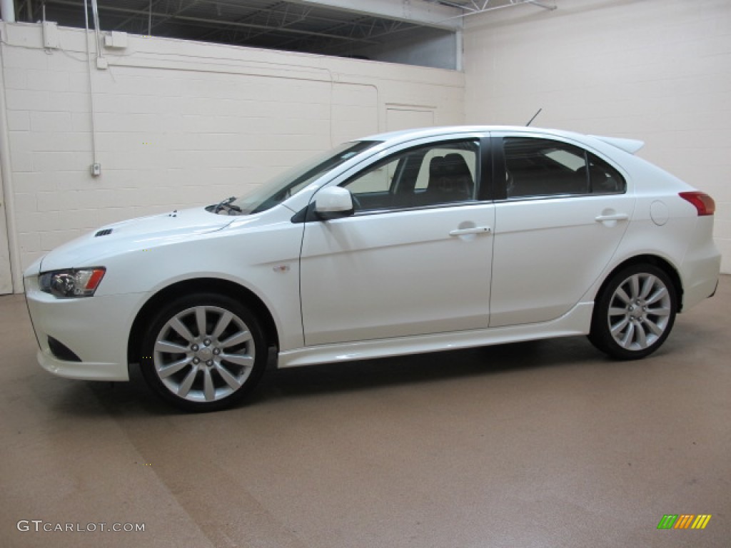 Wicked White Metallic 2010 Mitsubishi Lancer Sportback RALLIART AWD Exterior Photo #73920359