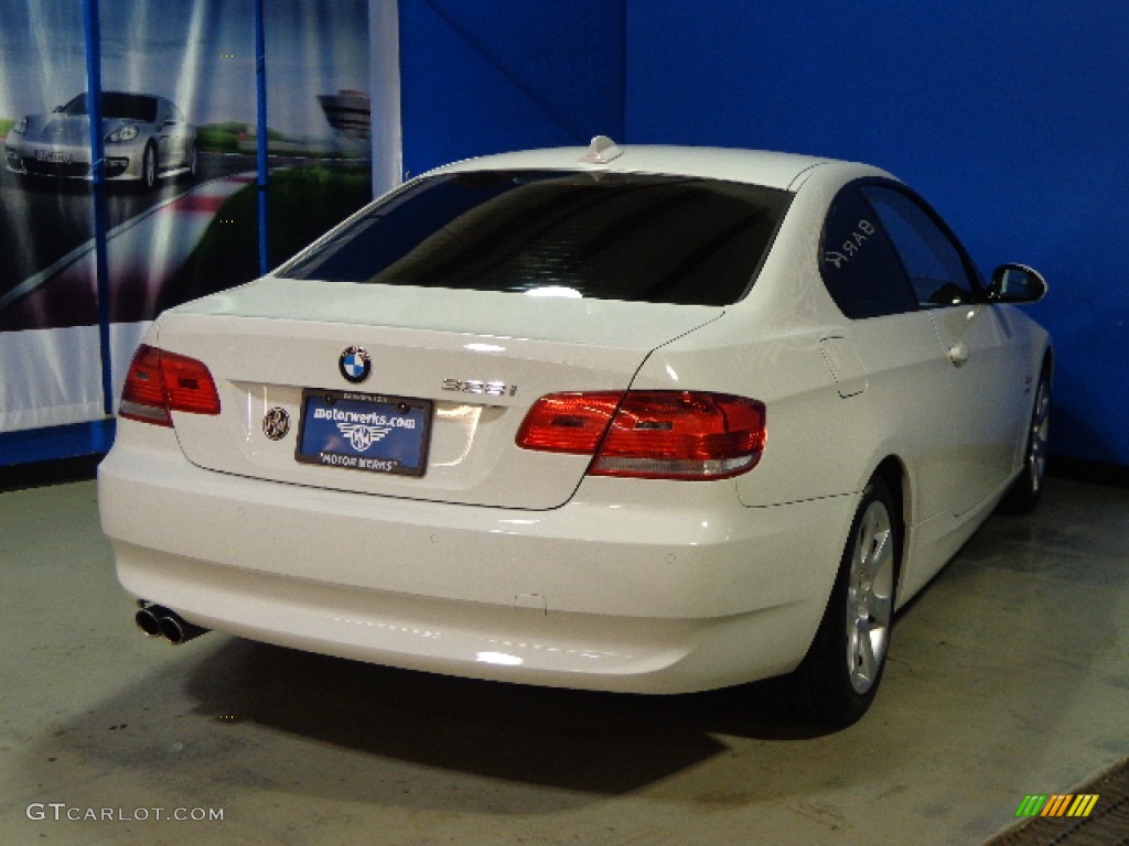 2009 3 Series 328xi Coupe - Alpine White / Coral Red/Black Dakota Leather photo #9