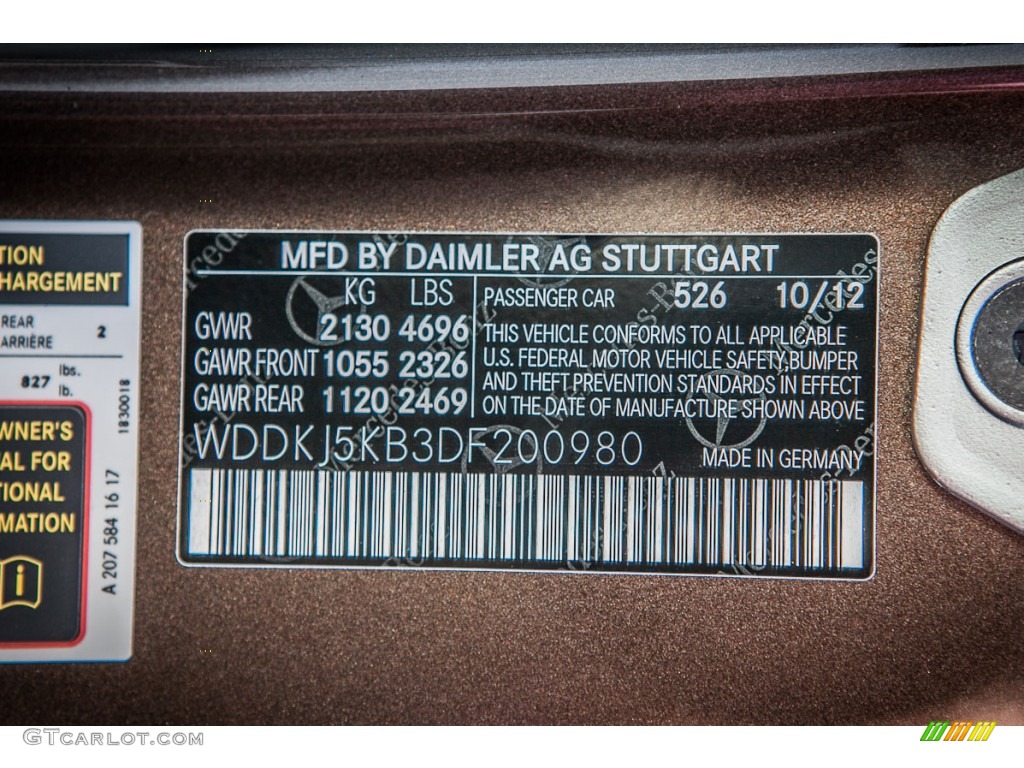 2013 E Color Code 526 for Dolomite Brown Metallic Photo #73921775