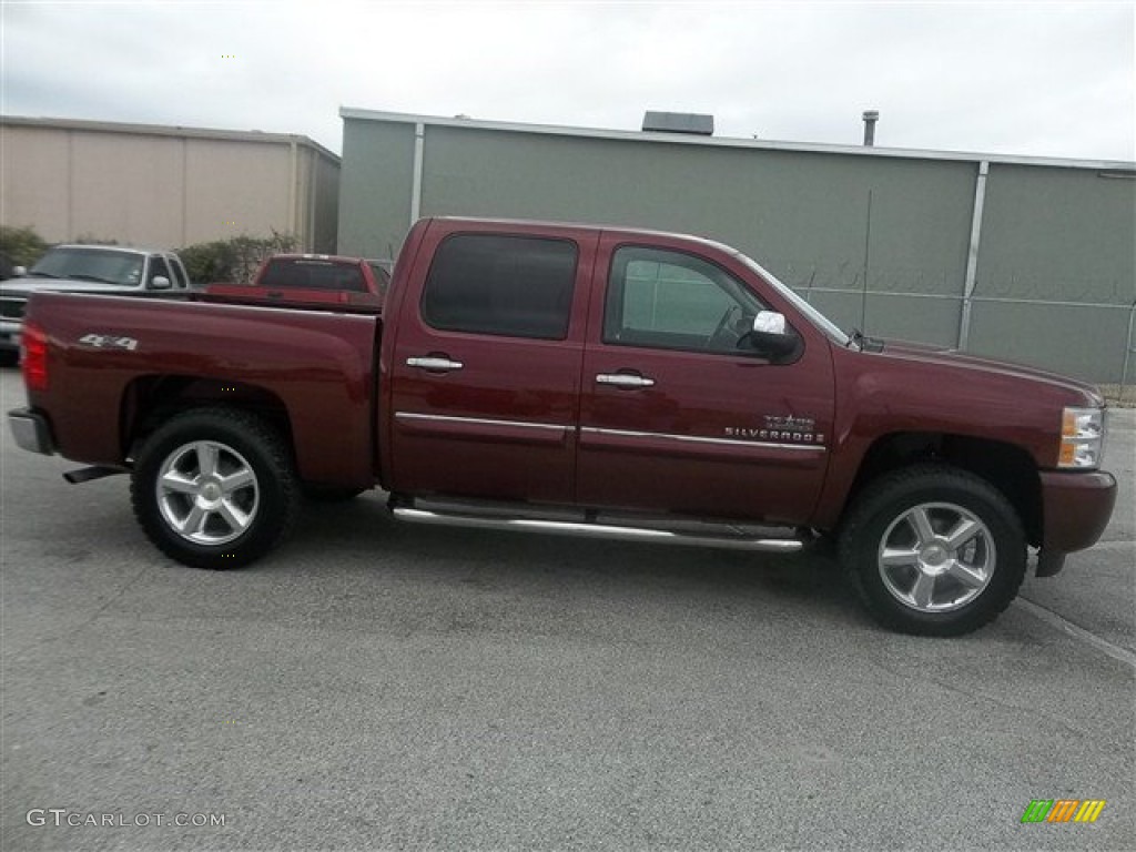 2009 Silverado 1500 LT Crew Cab 4x4 - Dark Cherry Red Metallic / Ebony photo #2