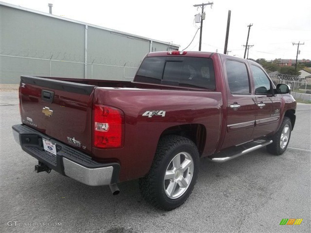 2009 Silverado 1500 LT Crew Cab 4x4 - Dark Cherry Red Metallic / Ebony photo #3