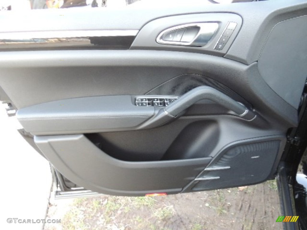 2013 Porsche Cayenne Diesel Black Door Panel Photo #73924028