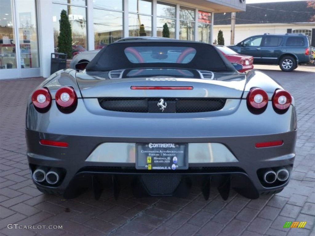 2006 F430 Spider F1 - Grigio Silverstone (Dark Grey Metallic) / Rosso (Red) photo #3