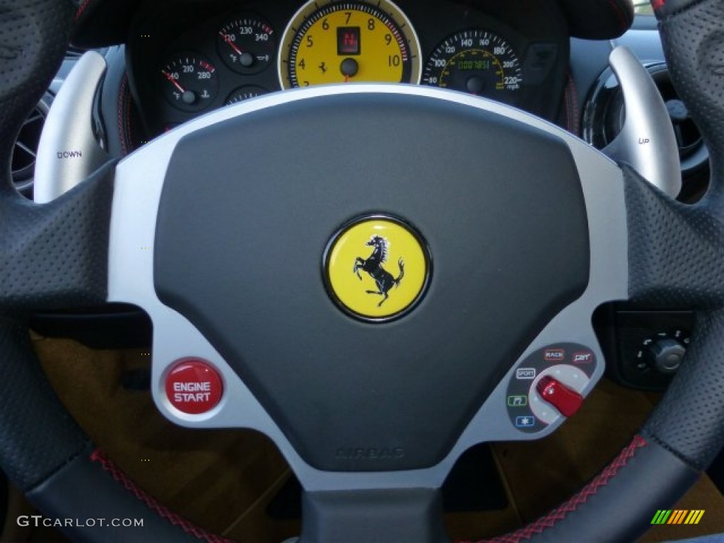 2008 Ferrari F430 Spider F1 Beige Steering Wheel Photo #73925516