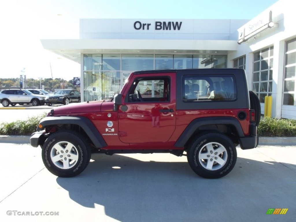 2009 Wrangler X 4x4 - Red Rock Crystal Pearl Coat / Dark Khaki/Medium Khaki photo #5