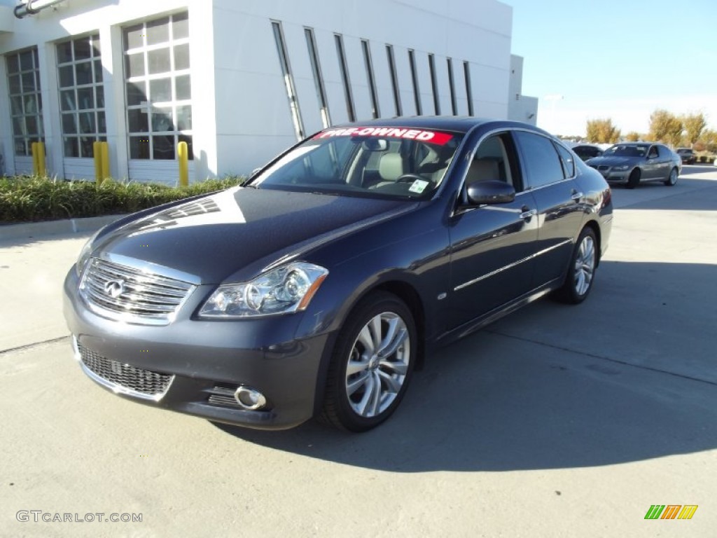 2009 M 35 Sedan - Slate Blue / Stone Gray photo #1