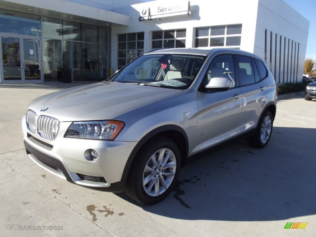 2013 X3 xDrive 28i - Mineral Silver Metallic / Oyster photo #1