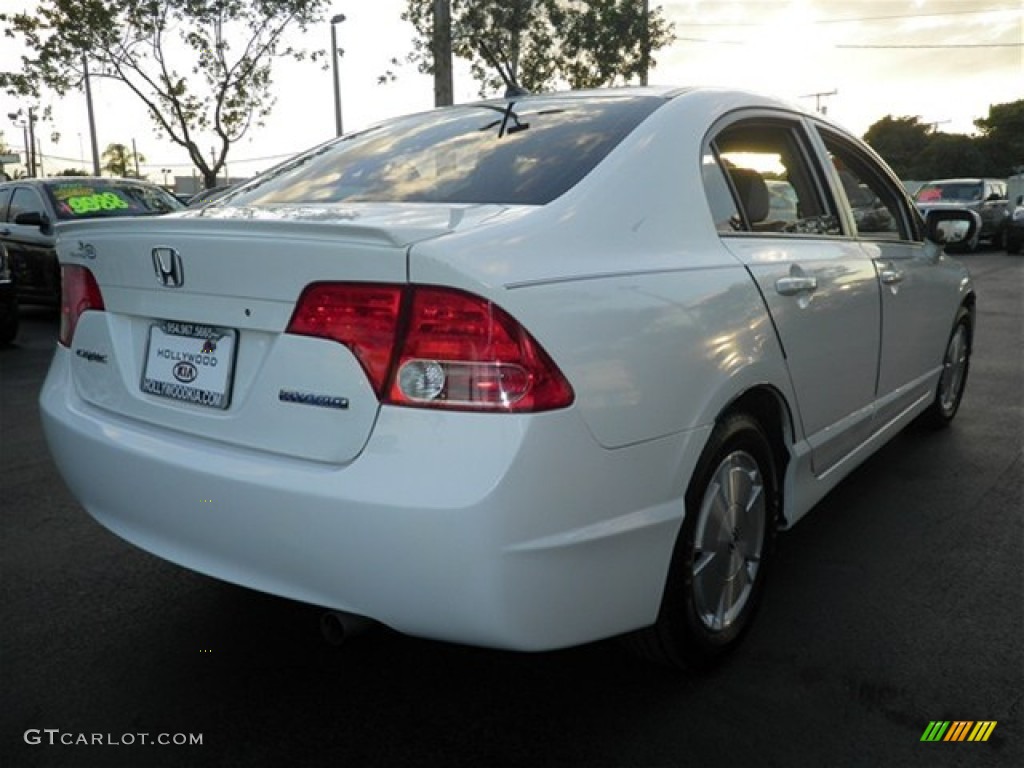 2007 Civic Hybrid Sedan - Taffeta White / Ivory photo #19