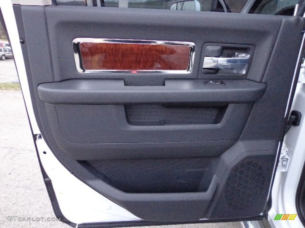 2012 Dodge Ram 2500 HD Laramie Crew Cab 4x4 Dark Slate Door Panel Photo #73932750