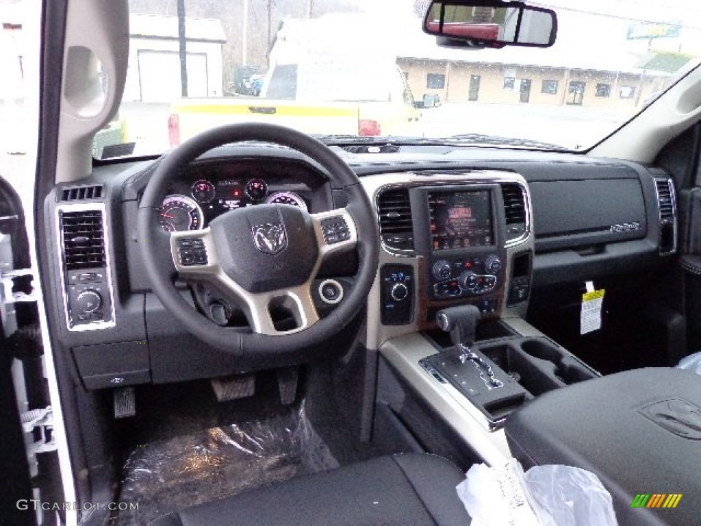 Black Interior 2013 Ram 1500 Laramie Crew Cab 4x4 Photo #73933029