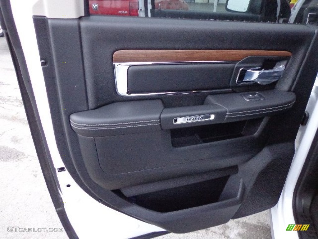 2013 Ram 1500 Laramie Crew Cab 4x4 Black Door Panel Photo #73933038