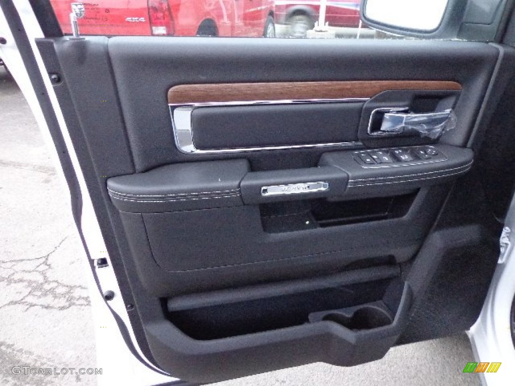2013 Ram 1500 Laramie Crew Cab 4x4 Black Door Panel Photo #73933047