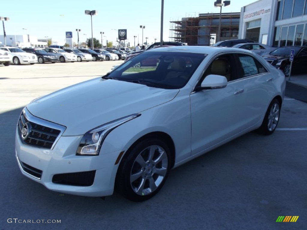 2013 ATS 2.5L Luxury - White Diamond Tricoat / Caramel/Jet Black Accents photo #1