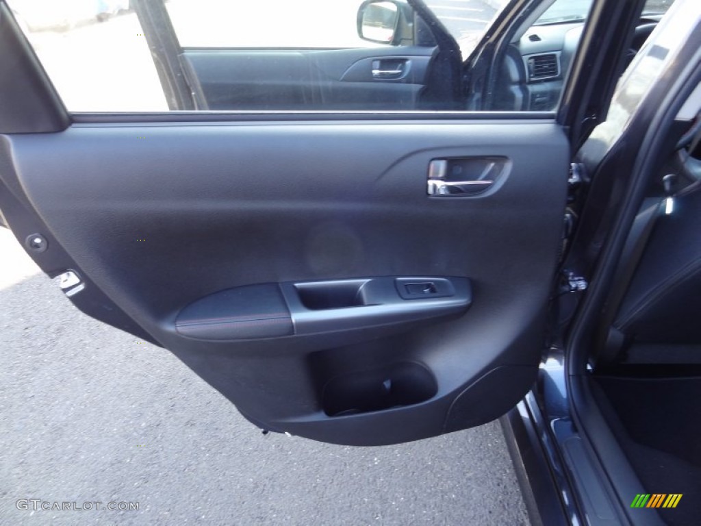 2012 Subaru Impreza WRX 4 Door WRX Carbon Black Door Panel Photo #73935574