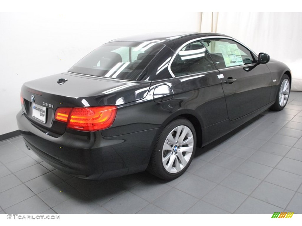 2013 3 Series 328i Convertible - Black Sapphire Metallic / Black photo #9