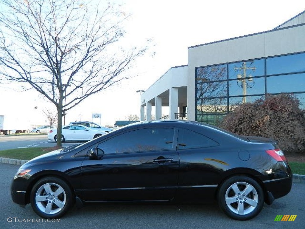 Nighthawk Black Pearl 2007 Honda Civic EX Coupe Exterior Photo #73936593