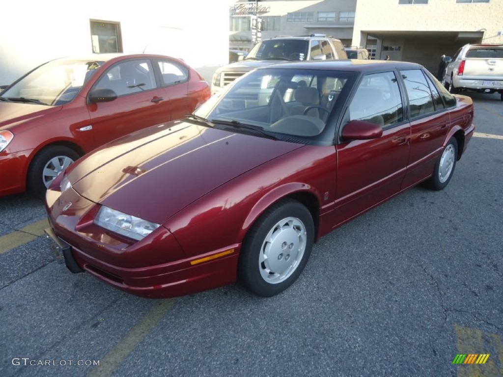 1991 S Series SL2 Sedan - Brilliant Red Metallic / Beige photo #2