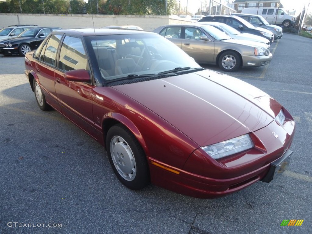 1991 S Series SL2 Sedan - Brilliant Red Metallic / Beige photo #4