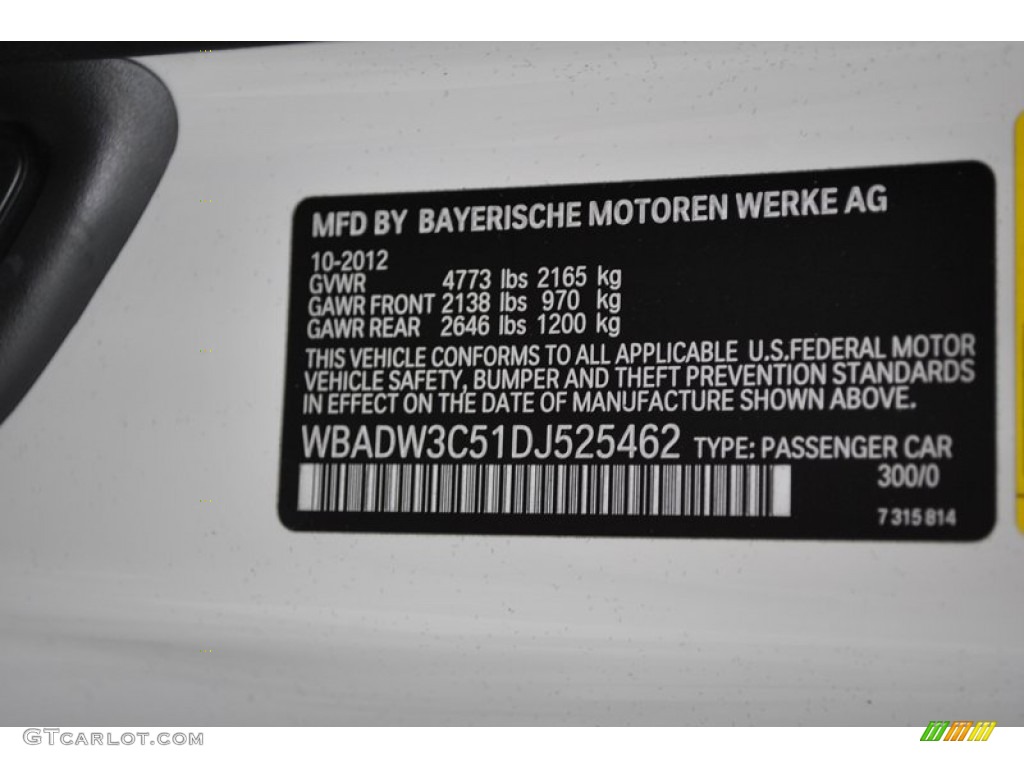 2013 3 Series 328i Convertible - Alpine White / Oyster photo #26
