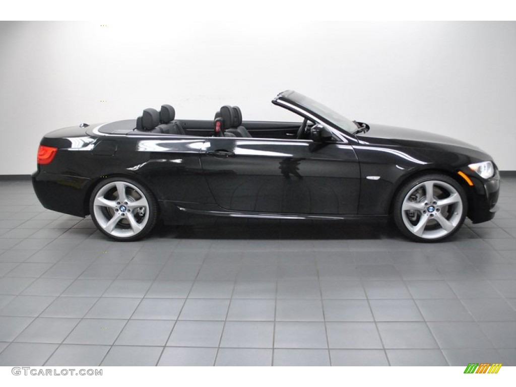 2013 3 Series 335i Convertible - Black Sapphire Metallic / Black photo #2