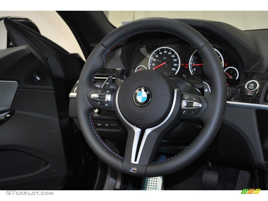 2013 BMW M6 Convertible Black Steering Wheel Photo #73938161