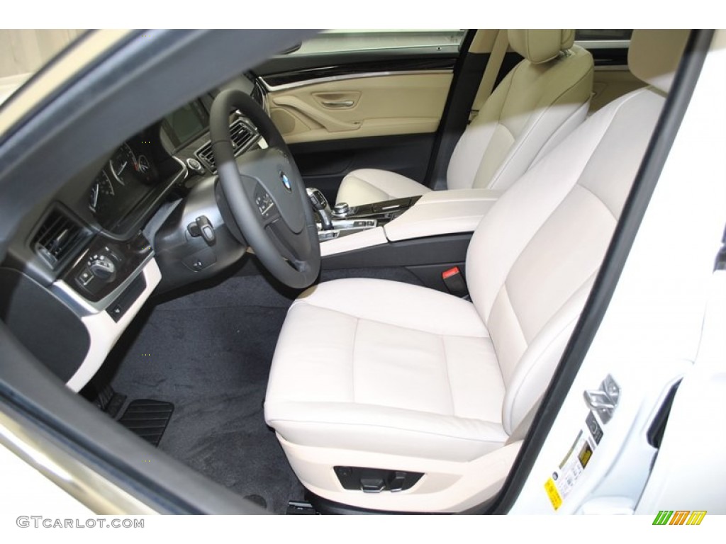 Oyster/Black Interior 2013 BMW 5 Series 528i Sedan Photo #73938245