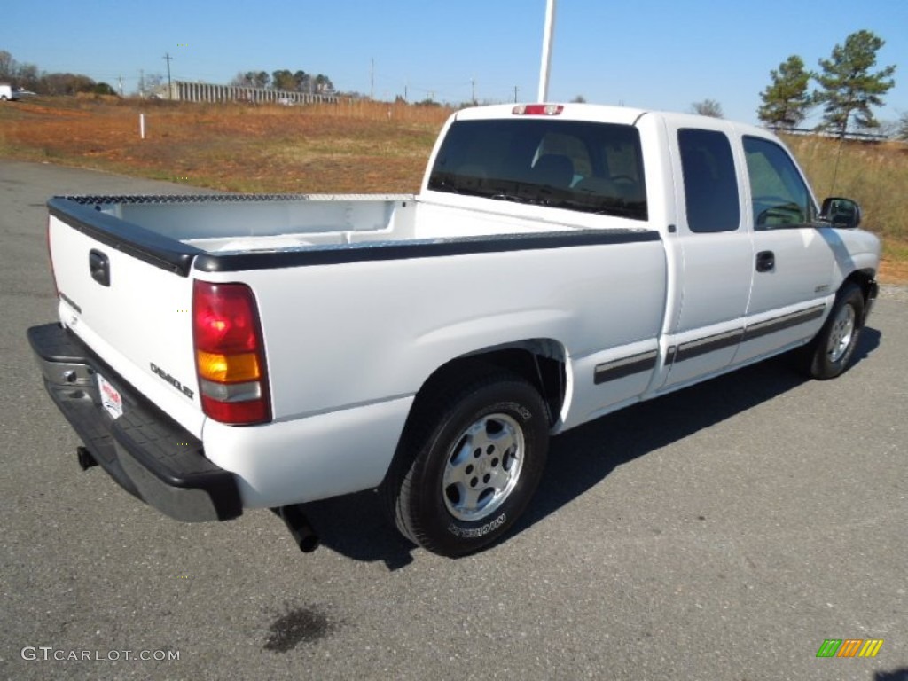 1999 Silverado 1500 LS Extended Cab - Summit White / Medium Oak photo #5