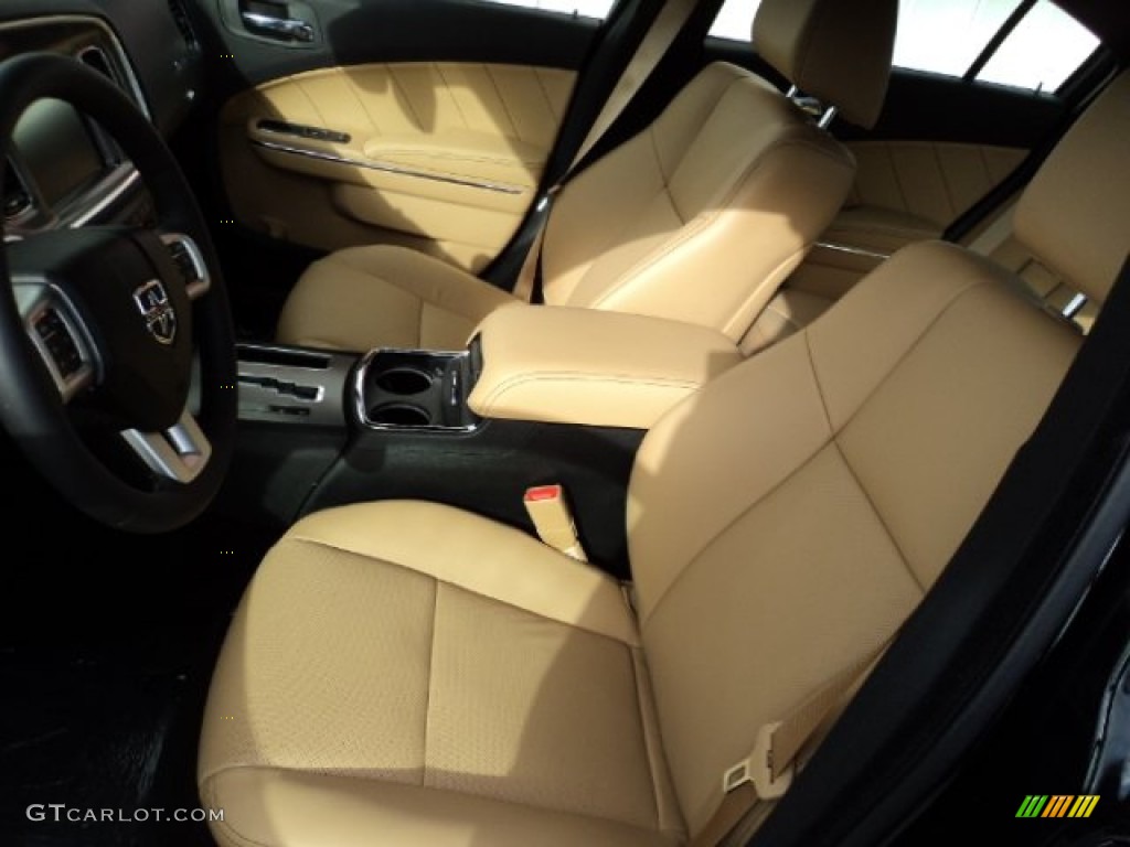 Black/Tan Interior 2013 Dodge Charger R/T Plus Photo #73938619
