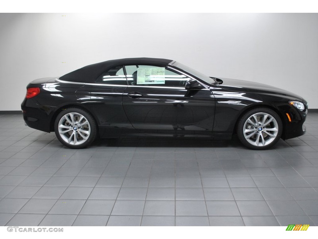 2013 6 Series 640i Convertible - Black Sapphire Metallic / Black photo #6