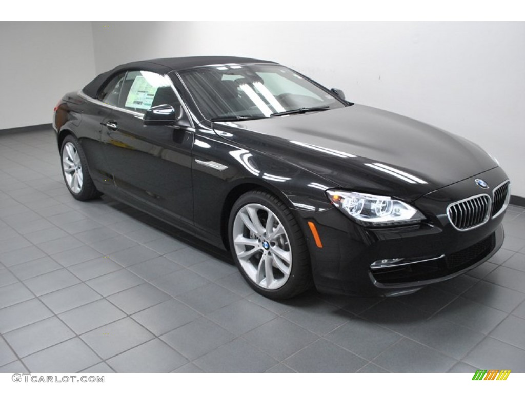 2013 6 Series 640i Convertible - Black Sapphire Metallic / Black photo #7