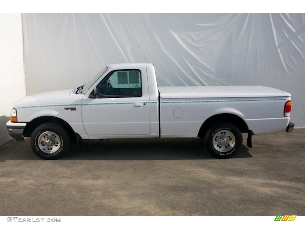 1998 Ranger XLT Regular Cab - Oxford White / Medium Graphite photo #8