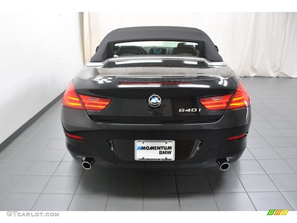 2013 6 Series 640i Convertible - Black Sapphire Metallic / Black photo #11